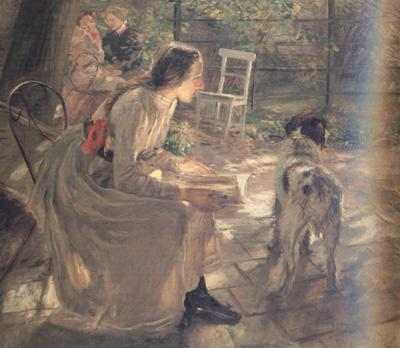 Fritz von Uhde The Artist's Daughters in the Garden (nn02) France oil painting art